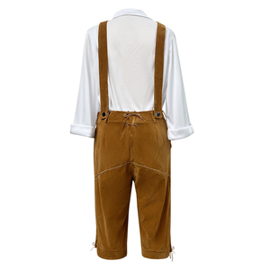 Salopette traditionnelle bavaroise RUIKE pour hommes, idéale pour le festival <span class=keywords><strong>de</strong></span> <span class=keywords><strong>la</strong></span> bière, tailles M-XL, <span class=keywords><strong>tenue</strong></span> ethnique, pantalon à bretelles, vêtement <span class=keywords><strong>de</strong></span> performance - Product Image 5