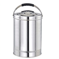 Bain-marie électrique 220V en acier inoxydable 304, chariot de 15 litres avec robinet pour distribution de thé ou d'eau chaude