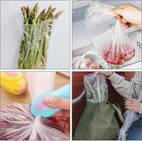 11 x 19 cm 12 Micron Plastic Produce Zakjes op Rol, Transparante Voedselbewaarzakjes voor Brood en Groenten