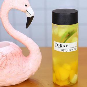 Gran oferta, botellas cilíndricas de plástico PET transparente, 300ml, 400ml, 500ml, tapa de grado alimenticio para jugo, bebida, agua, embalaje de bebidas - Product Image 5