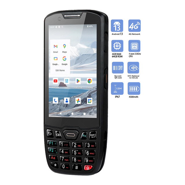 K40 Android 13 Rugged Handheld Mobile Pda Terminal Machine 4 Inch Touchscreen Data Collector Inventory Count Machine Pdas Phone
