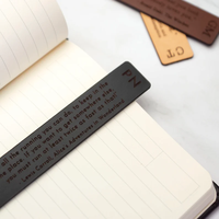 Marque-pages en similicuir PU vierge personnalisables avec logo, gravure laser, pour lecteur, cadeau, vente en gros