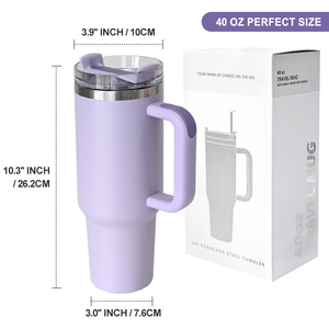 Cadeaux de Noël OEM Tasse de voyage thermique de 40 oz Tasse de gobelet en acier inoxydable de 40 oz avec poignée - Product Image 5
