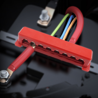 Barre omnibus 24V 48V, bloc de distribution d'alimentation, bornier 600A, barre omnibus à goujons M8, barres omnibus d'alimentation pour batterie, marine, automobile