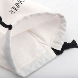 Bolsa de Almacenamiento de Ropa y Zapatos de Algodón Blanco con Cordón, Reutilizable, con Logotipo Personalizado Impreso, Bolsa de Regalo de Algodón para Sombreros y Accesorios para el Cabello - Product Image 5