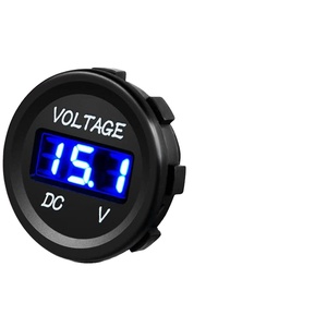 Testeur de Voltage Numérique Universel 12V-24V Bleu <span class=keywords><strong>LED</strong></span> Jauge Panneau Rond Volts - Product Image 2