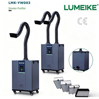 Purificateur de fumée de soudure portable avec système 360° °   Extracteur de fumée laser industriel mobile à bras d'aspiration flexible