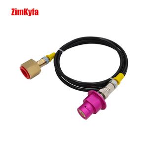 Adaptateur de connexion rapide pour machine à soda, en cuivre TPE, réservoir de CO2 externe, avec tuyau de 90 cm pour Soda Club, compatible DUO Terra Art W21.8-14CGA320G3/4 - Product Image 2