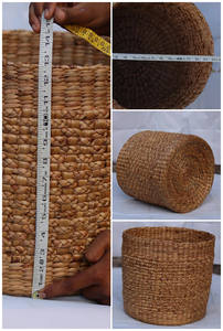 Gran oferta en línea, cesta de almacenamiento de jacinto de agua tejida a mano para el hogar, hecha en Vietnam - Product Image 3