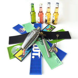 Logo de tapis de bière de coureur de barre d'OEM imprimant la conception libre drôle de tapis de flaque de PVC - Product Image 5