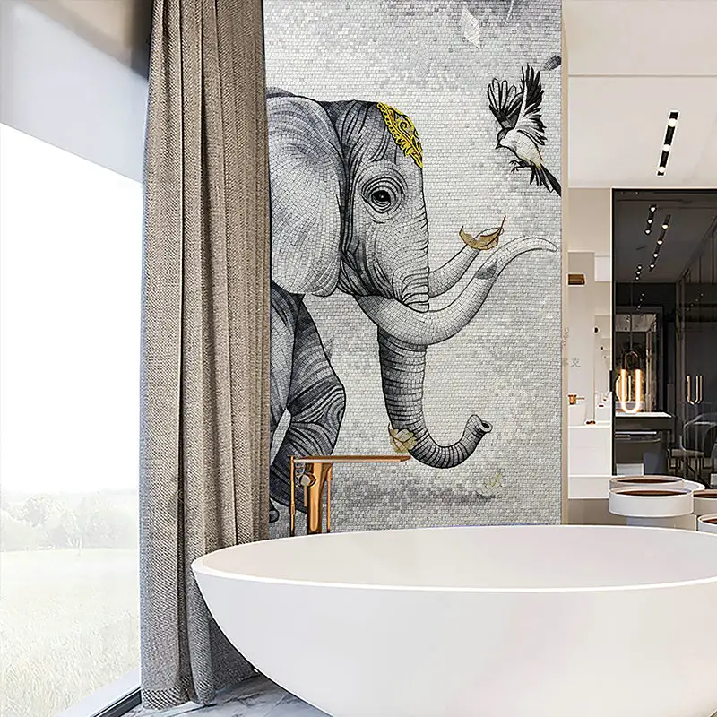 Moderne 80 × 160 cm Glas-Mosaikfliese für Pool oder Küche Wanddekoration 36 × 72 Zoll Mosaik für Luxus-Aussehen