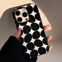 Coque de téléphone brillante au design premium, coque personnalisée en forme de cercle pour iPhone 18 Pro Max 16 13 12 11