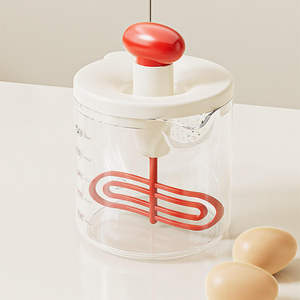 Frullino Manuale Multifunzione e Sbattitore per Crema con Bicchiere di Miscelazione Grande per Mescolare e Sbattere le Uova - Product Image 4