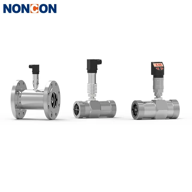 NONCON High Accuracy Liquid Turbine Flow Meter for measure Water Diesel Gasoline and other Fluid Measurement flowmeter