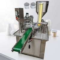 Machine automatique de scellage et de remplissage de gobelets en plastique pour boissons, eau, gelée, yaourt, lait, jus et liquides pâteux