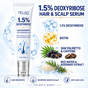 Sérum roll-on pour soins quotidiens du cuir chevelu 1,5% de désoxyribose, biotine, romarin, apaise, rafraîchit le cuir chevelu, cheveux d'apparence saine, sérum pour cuir chevelu - Product Image 5