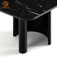 Ensemble de table à manger en marbre italien moderne de luxe de haute qualité Grande taille Villa Meubles en pierre naturelle pour hôtel Appartement Salle à manger