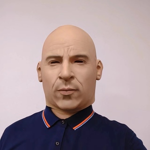 Vin Diesel <span class=keywords><strong>Jason</strong></span> Statham maschera realistica celebrità testa piena di Halloween Costume Cosplay Party Mr. fagiolo in lattice maschera personaggio - Product Image 3