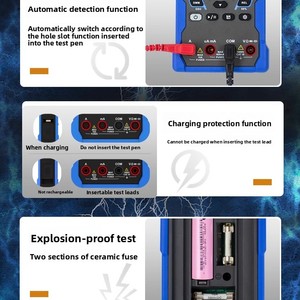 สำหรับ HDS120 ออสซิลโลสโคปดิจิตอลแบบพกพา มัลติมิเตอร์ 4.5 หลัก True RMS 1MHz แบนด์วิดท์ CATIII 1000V ป้องกันการเผาไหม้ - Product Image 5