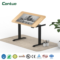 Table basculante à double moteur Tables électriques Cadre de bureau réglable en hauteur pour l'étude du dessin Mobilier de bureau à domicile
