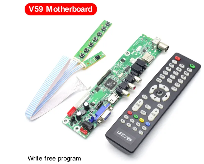 JHT LED TV PCB mainboard jump board Kit de alta velocidade vendas inteiras universal 14 polegada-42 polegada tv lcd placa mãe