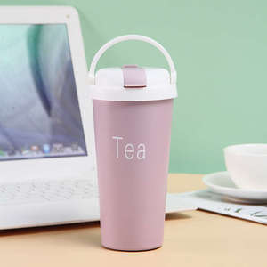Simple Handheld Stainless Steel Vacuum Insulated Leak-Proof Straw Cup for Travel - Product Image 5