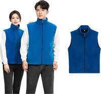 Gilet en polaire décontracté rouge pour femmes, printemps-automne, logo personnalisé