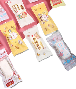 Modèle de sachet d'emballage pour biscuits <span class=keywords><strong>nougat</strong></span> croustillants en forme de flocon de neige thermoscellé, sac à fermeture éclair, vente en gros, sacs en plastique biodégradables imprimés - Product Image 1