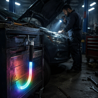 Bande lumineuse LED multifonctionnelle flexible IP20 en silicone - Lumière froide pour réparation automobile, usage domestique et extérieur ; Puissante, portable et à intensité réglable
