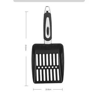 Paletta per lettiera per gatti in metallo con manico lungo e raccoglitore per pale profonde per gatti gattini lettiera strumento per la pulizia di articoli per animali domestici - Product Image 2