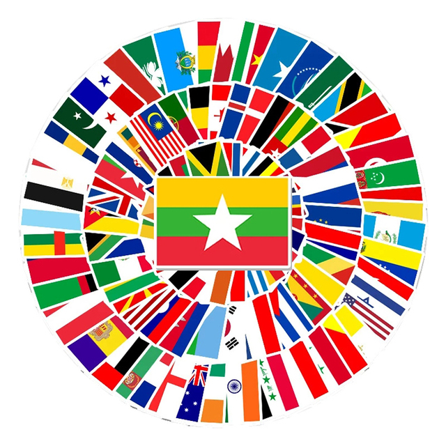 Custom World Flag Stickers National Country Region Country Flags Passport Stickers Travel Decoration Waterproof Stickers