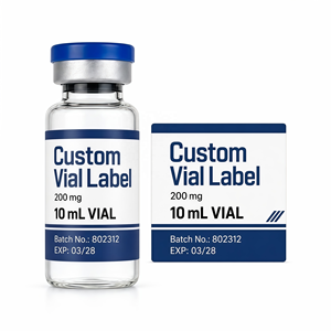 Etichette Adesive Personalizzate per Flaconcini 2ml 3ml 10ml, Impermeabili e Olografiche, per Medicinali - Product Image 1