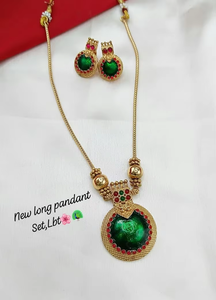 Super offre parure de bijoux émaillés plaqués or cloutés et fabriqués à la main parure de bijoux émaillés tendance à vendre - Product Image 3