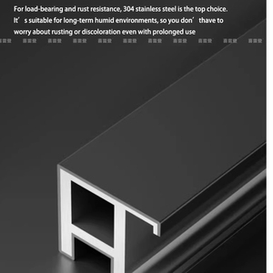 <span class=keywords><strong>Mampara</strong></span> de <span class=keywords><strong>Ducha</strong></span> Corredera en Forma de T de Aleación de Aluminio, Separación de Zonas Húmedas y Secas, Puerta de Vidrio Templado de 6 mm, Biombo de Baño - Product Image 3