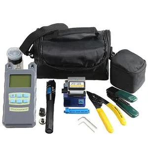 Ftth Fiber Optic Cable Tools Fiber Tool Kit Optical Fiber Cleaver Vfl Termination Toolkit Optic Stripper Power Met