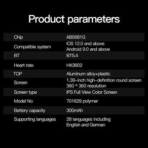 FitCloudPro <strong>App</strong> IPS Touch Screen Sport Mode Smart Watches Spanish Italian Language Accept Connect <strong>IOS</strong> and <strong>Android</strong> Phone IP68 - Product Image 6