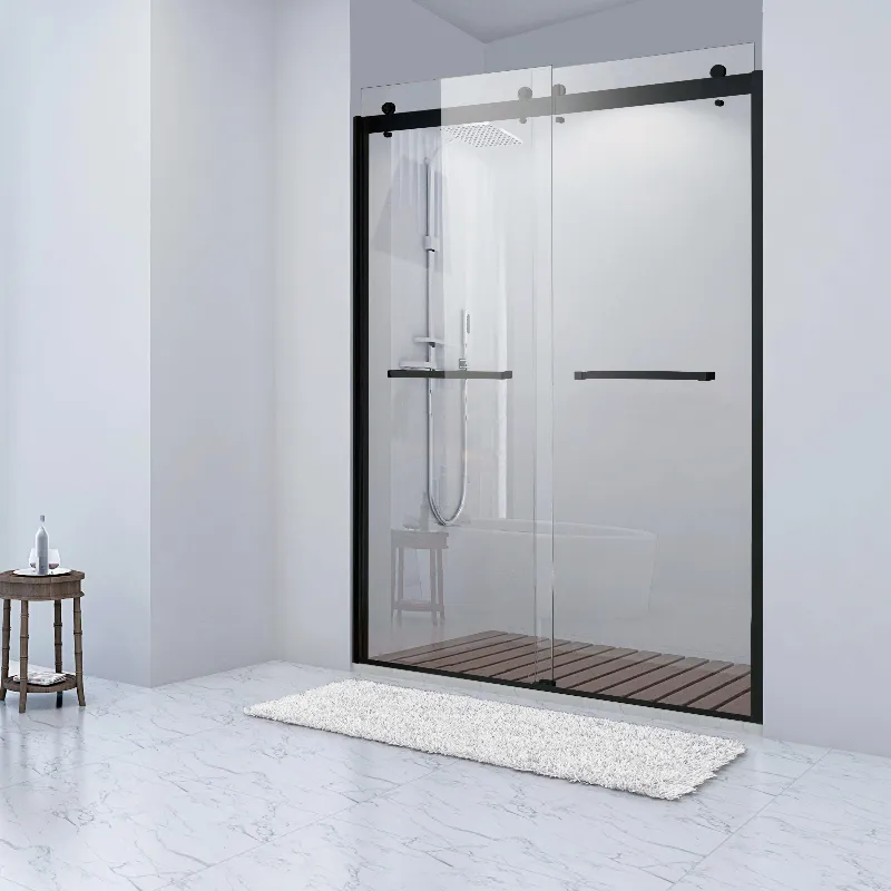Porta doccia scorrevole in vetro temperato Bypass del bagno di casa dell'hotel su misura