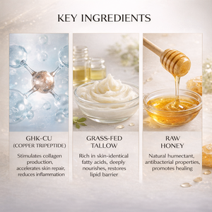 Crème Visage Fouettée au Peptide de Cuivre Bleu Ghk-Cu et Suif de Bœuf, Renforce la Barrière Cutanée, Hydratante, Anti-Âge, Marque Privée - Product Image 6