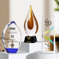 Trophée en verre cristal personnalisé en forme de cœur, thème sportif, pour la reconnaissance des employés, la compétition, souvenir, prix Water Drop Awards