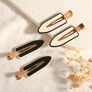 <span class=keywords><strong>Barrettes</strong></span> à <span class=keywords><strong>cheveux</strong></span> plates sans plis pour femmes, accessoires de coiffure personnalisés avec logo pour salon, pinces à bec de canard pour maquillage - Product Image 3