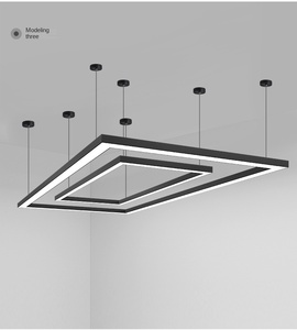 Luces lineales de aluminio de alta calidad, 1m, 1,2 m, 4 pies, lámpara colgante de techo Led, luz colgante rectangular para oficina, gimnasio, supermercados - Product Image 5