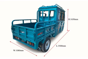 Tricycle électrique à 3 roues, 60 volts, boîte de chargement fermée en acier, robuste, puissance de 1200 à 1500 W, 4 portes, intérieur spacieux, certifié CE - Product Image 2