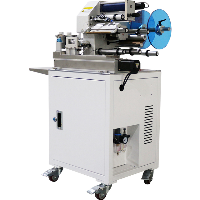 Semi-auto Wire Harness Folded Labeller Earphone Wires Flag Labeling Machine for Sensor Lines Sticker Labeler