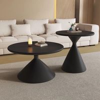 Table basse ronde en bois massif crème, style minimaliste moderne, multifonctionnelle et mobile pour petits appartements