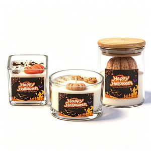 Vela Aromática de Cera de Soja con Forma de Calabaza en Frasco de Vidrio para Fiestas de Halloween, Acción de Gracias, Navidad y Decoración del Hogar - Product Image 5
