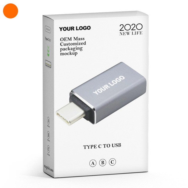 Custom Logo Design Type C Male to USB 3.0 Female Connector USB C OTG Adapter for Laptops Tablets and Smart Phones