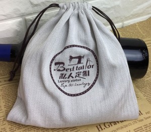 Custom Logo Reusable Twill Cotton Linen <b>Pouch</b> Soft Clothes Dust Bag with <b>Drawstring</b> for Packaging Food-Grade Recyclable - Product Image 2