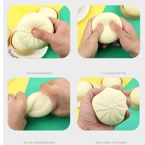 Boules anti-stress colorées en forme de raviolis, jouets sensoriels Fidget, jouets sensoriels en forme de nourriture, boules à presser en forme de pain à la vapeur, cadeaux - Product Image 4