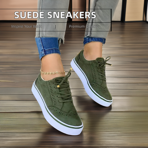 <span class=keywords><strong>Zapatillas</strong></span> de deporte de cuero de ante marrón Retro <span class=keywords><strong>para</strong></span> <span class=keywords><strong>mujer</strong></span>, <span class=keywords><strong>zapatillas</strong></span> <span class=keywords><strong>deportivas</strong></span> de <span class=keywords><strong>corte</strong></span> bajo personalizadas, amortiguación de otoño, encaje hueco transpirable <span class=keywords><strong>para</strong></span> - Product Image 6