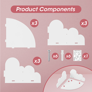 Hot selling modern cloud shaped <b>storage</b> <b>rack</b> inventory wall mounted decorative <b>storage</b> <b>rack</b> - Product Image 3